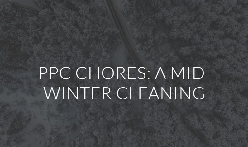 Tareas de PPC: la limpieza a mediados de invierno